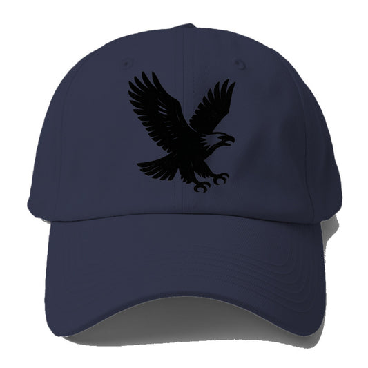 Eagle in flight - liberty and independence ink brushstrokes - Baseball Cap For Big Heads - Twilight Navy(Blue)