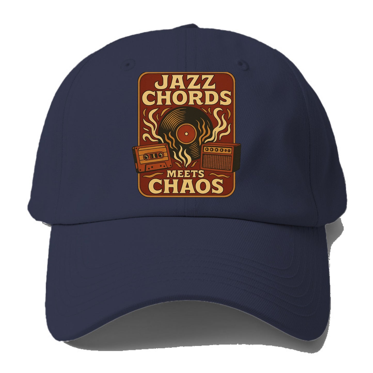 Jazz chords with hyperpop energy - "Jazz Meets Chaos" - unexpected fusion - Baseball Cap - Twilight Navy(Blue)