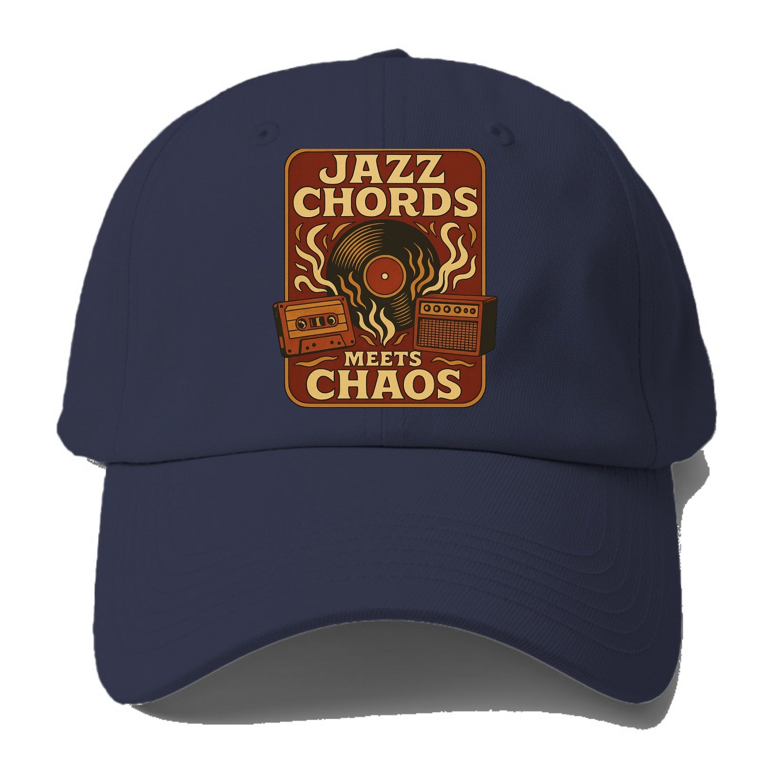 Jazz chords with hyperpop energy - "Jazz Meets Chaos" - unexpected fusion - Baseball Cap - Twilight Navy(Blue)