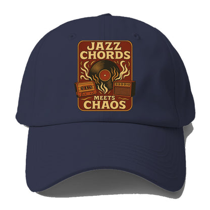 Jazz chords with hyperpop energy - "Jazz Meets Chaos" - unexpected fusion - Baseball Cap - Twilight Navy(Blue)