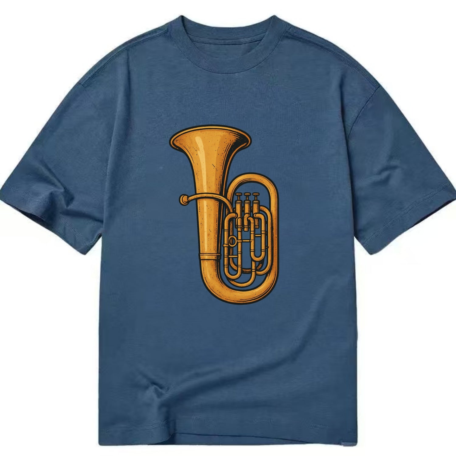 Tuba with large brass bell - Classic T-shirt - Twilight Navy(Blue)