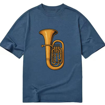 Tuba with large brass bell - Classic T-shirt - Twilight Navy(Blue)