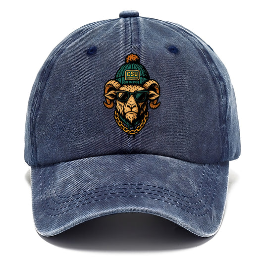 Fort Collins Ram wearing Colorado State beanie with CSU patch - Classic Cap - Twilight Navy(Blue)