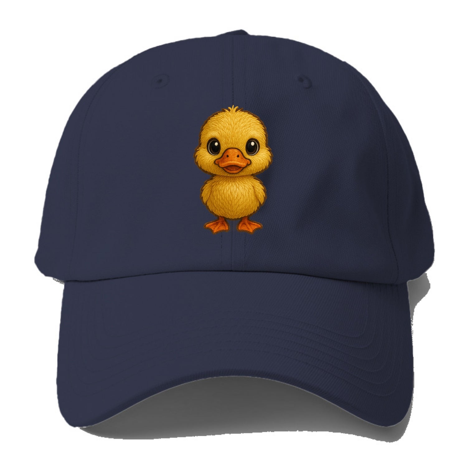 Baby Duck Duckling - yellow fluffy, orange beak, bright eyes, - Baseball Cap For Big Heads - Twilight Navy(Blue)