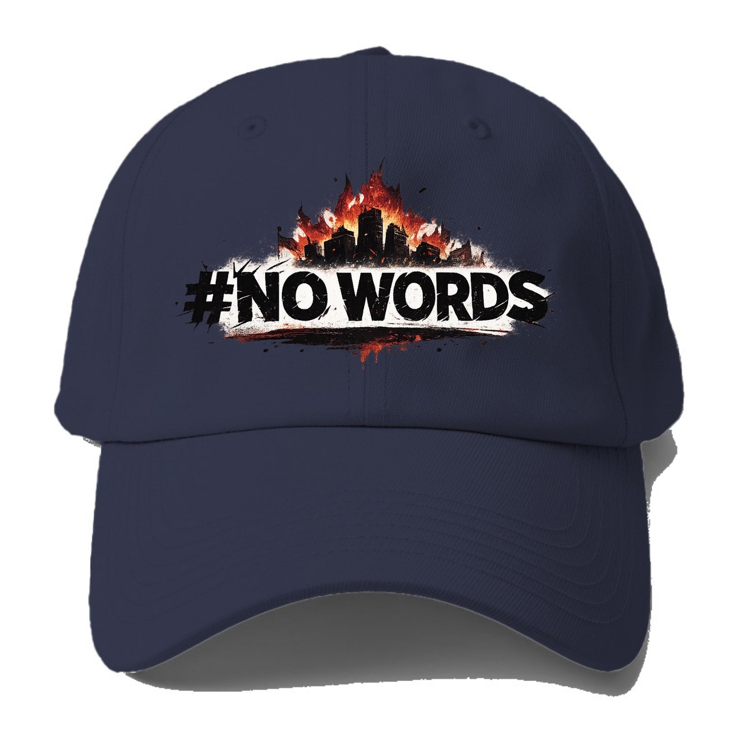 No Words - Baseball Cap For Big Heads - Twilight Navy(Blue)
