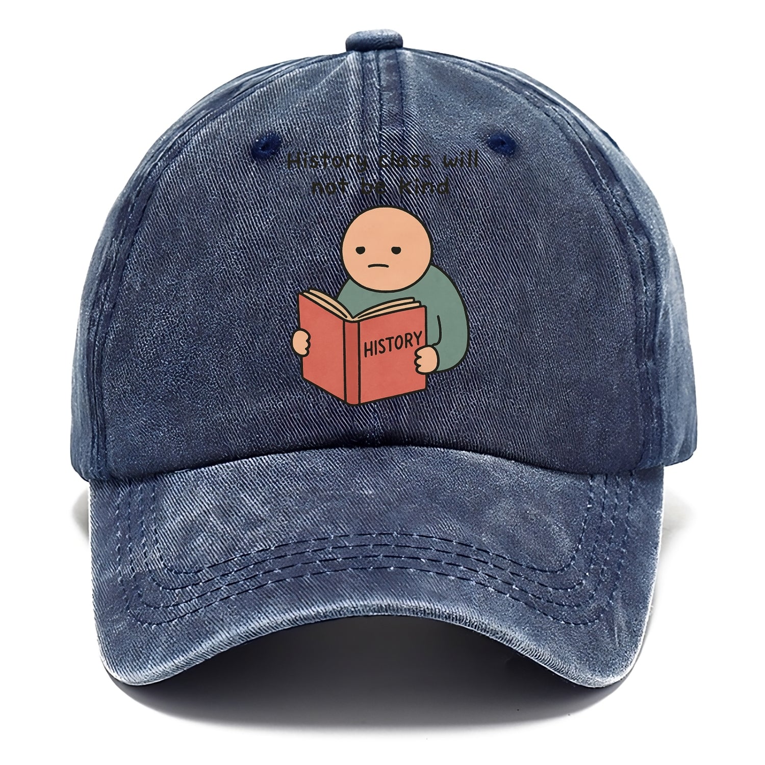 Future history book with cringe - "History class will not be kind" - Classic Cap - Twilight Navy(Blue)
