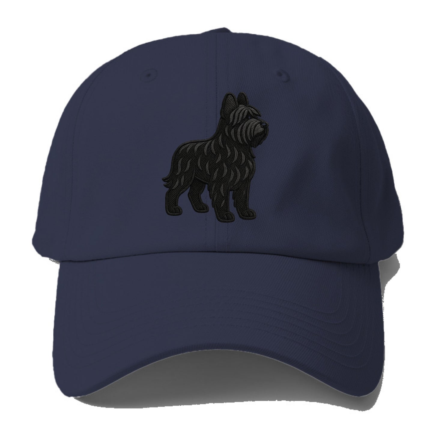 Briard - Black wavy coat embroidered herding pose - Baseball Cap - Twilight Navy(Blue)