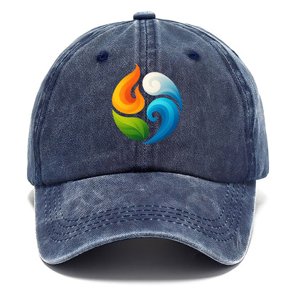 Four Elements Dance - Fire orange, water - Classic Cap - Twilight Navy(Blue)