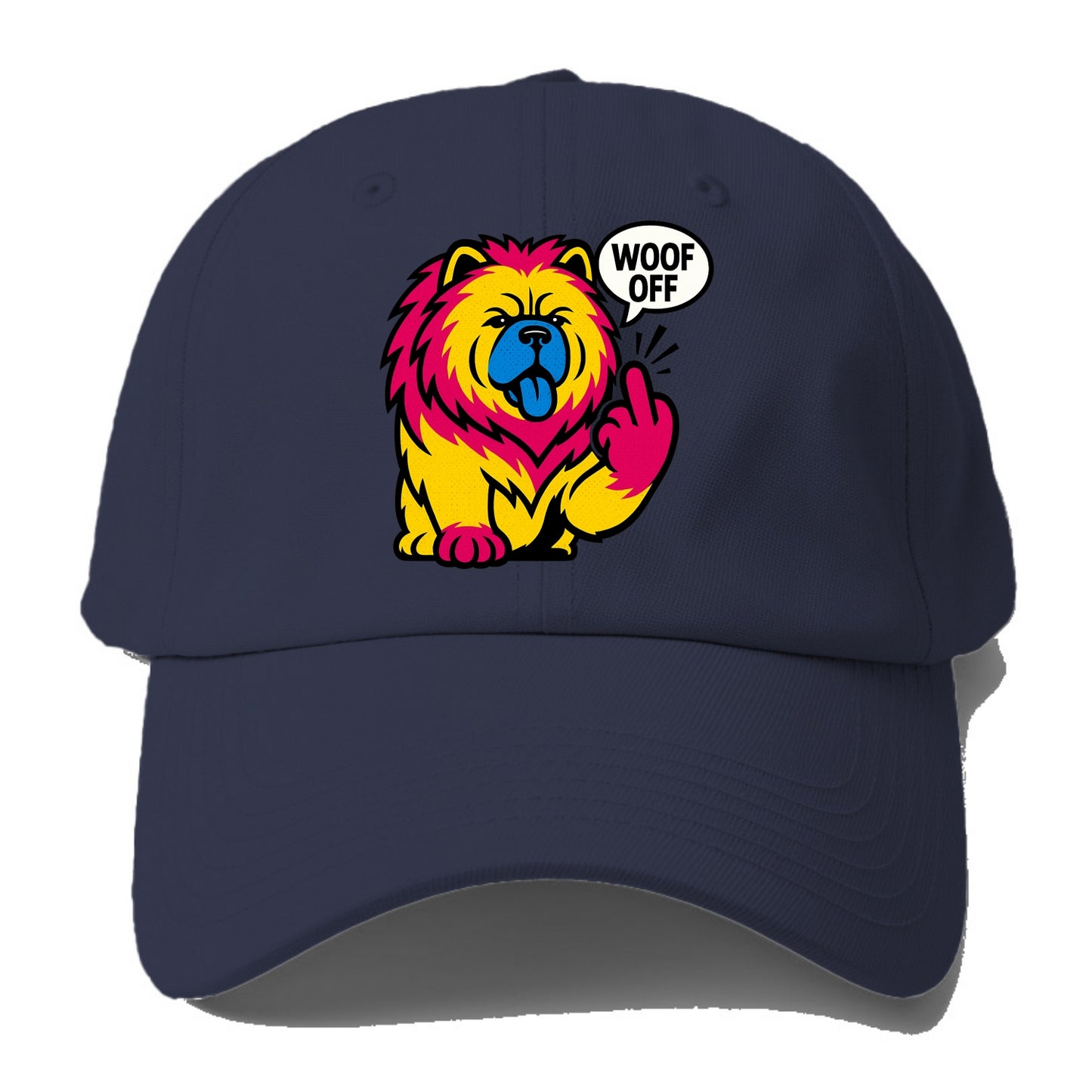 Chow Chow with lion mane and blue-black tongue, fluffy dignified paw - Baseball Cap For Big Heads - Twilight Navy(Blue)