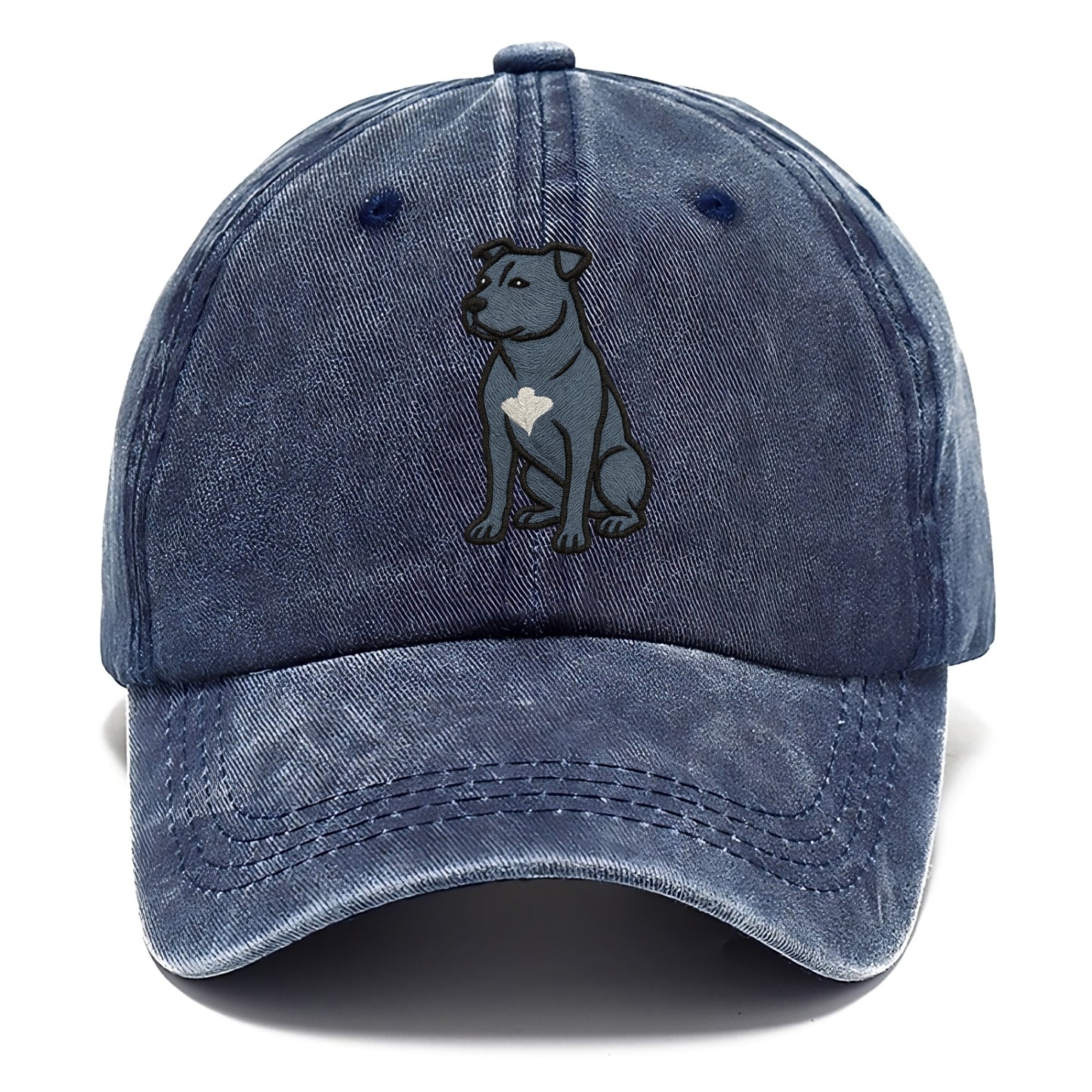 American Staffordshire Terrier - Blue embroidered design - Classic Cap - Twilight Navy(Blue)