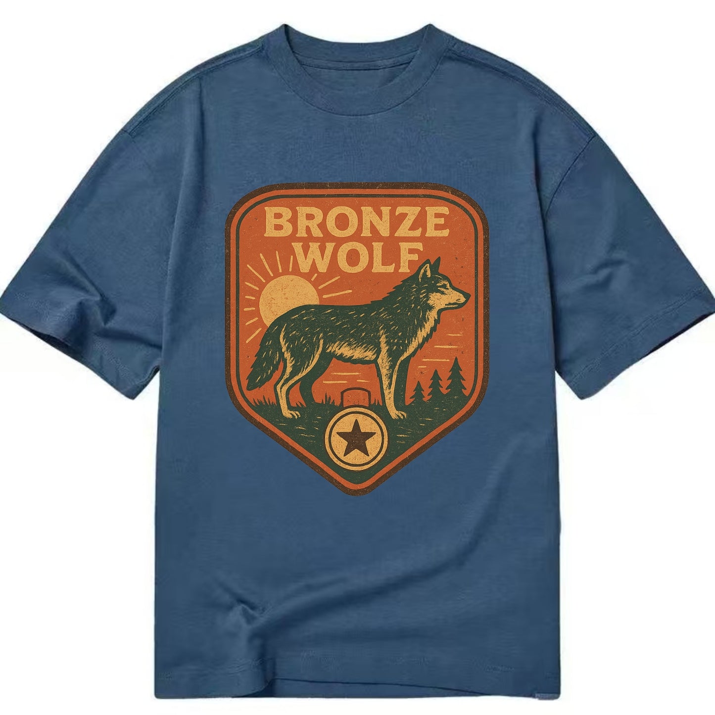 Bronze Wolf Medal  - Classic T-shirt - Twilight Navy(Blue)