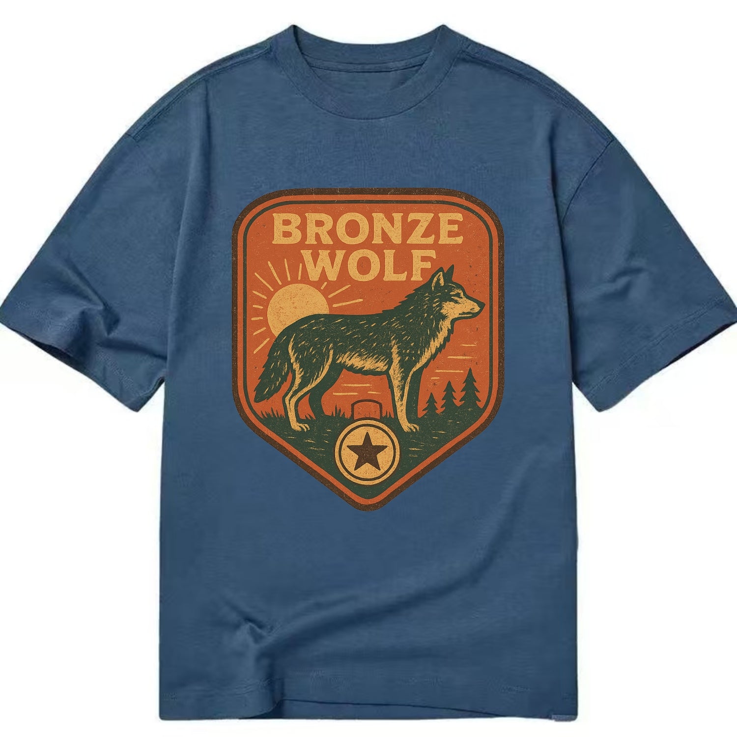 Bronze Wolf Medal  - Classic T-shirt - Twilight Navy(Blue)