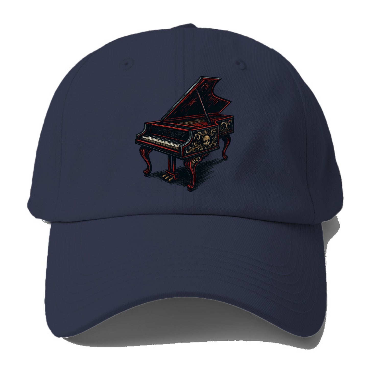 Harpsichord with baroque decorative styling - Baseball Cap For Big Heads - Twilight Navy(Blue)