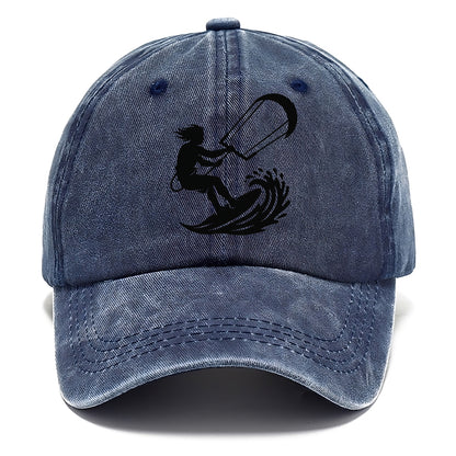 Kite surfer riding wave - Classic Cap - Twilight Navy(Blue)