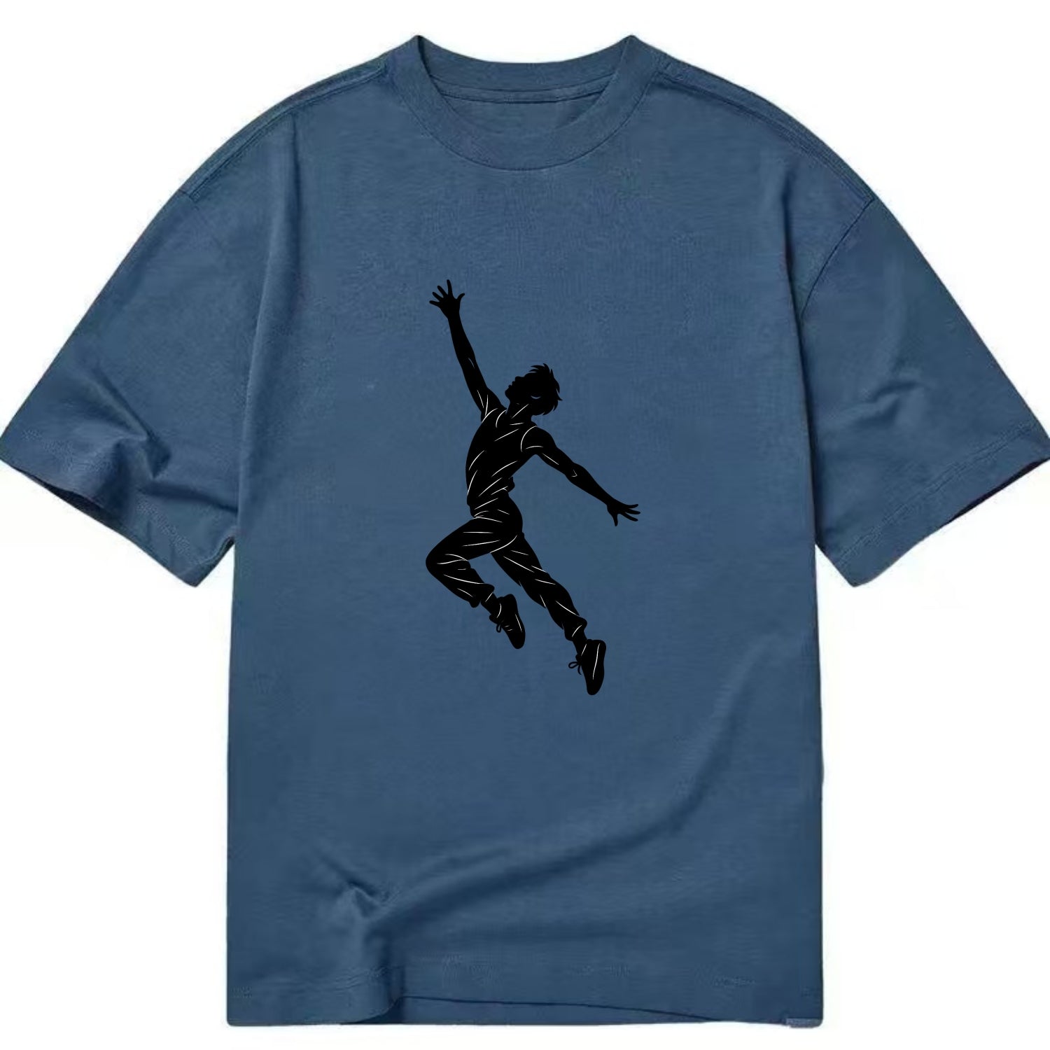 Modern dancer reaching skyward - Classic T-shirt - Twilight Navy(Blue)