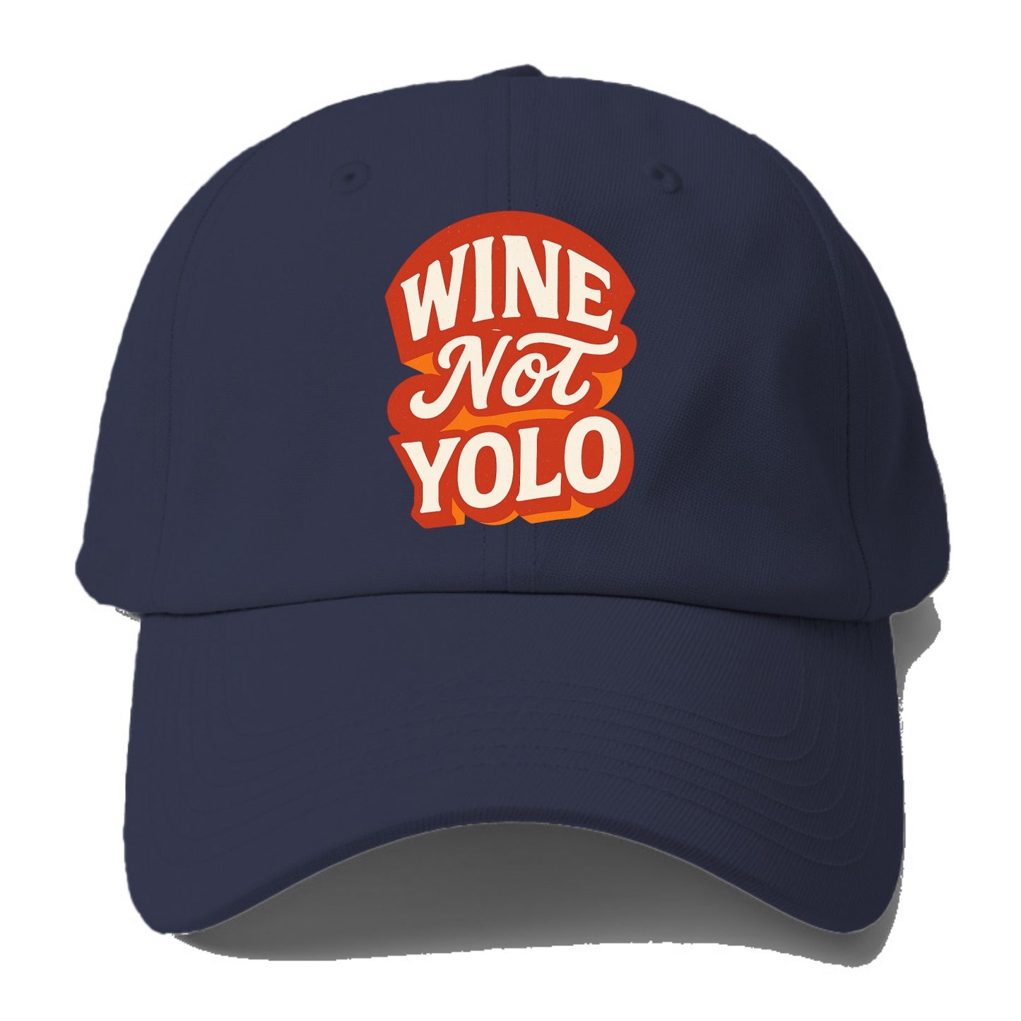 Wine Not - YOLO - Baseball Cap For Big Heads - Twilight Navy(Blue)
