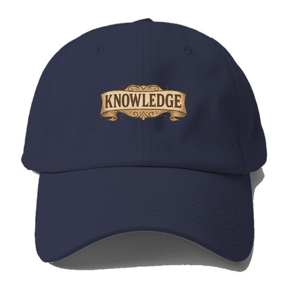 Bold typography design - "KNOWLEDGE" - learning, understanding - Baseball Cap For Big Heads - Twilight Navy(Blue)