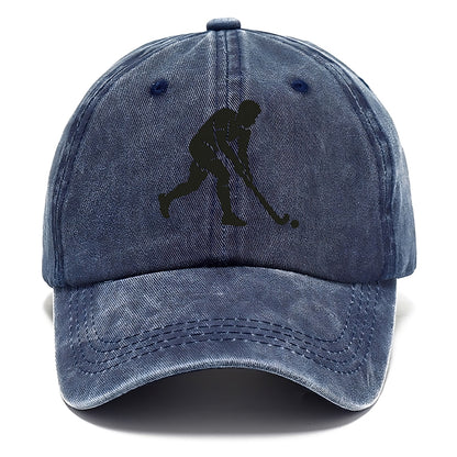 Field hockey player striking the ball - Classic Cap - Twilight Navy(Blue)