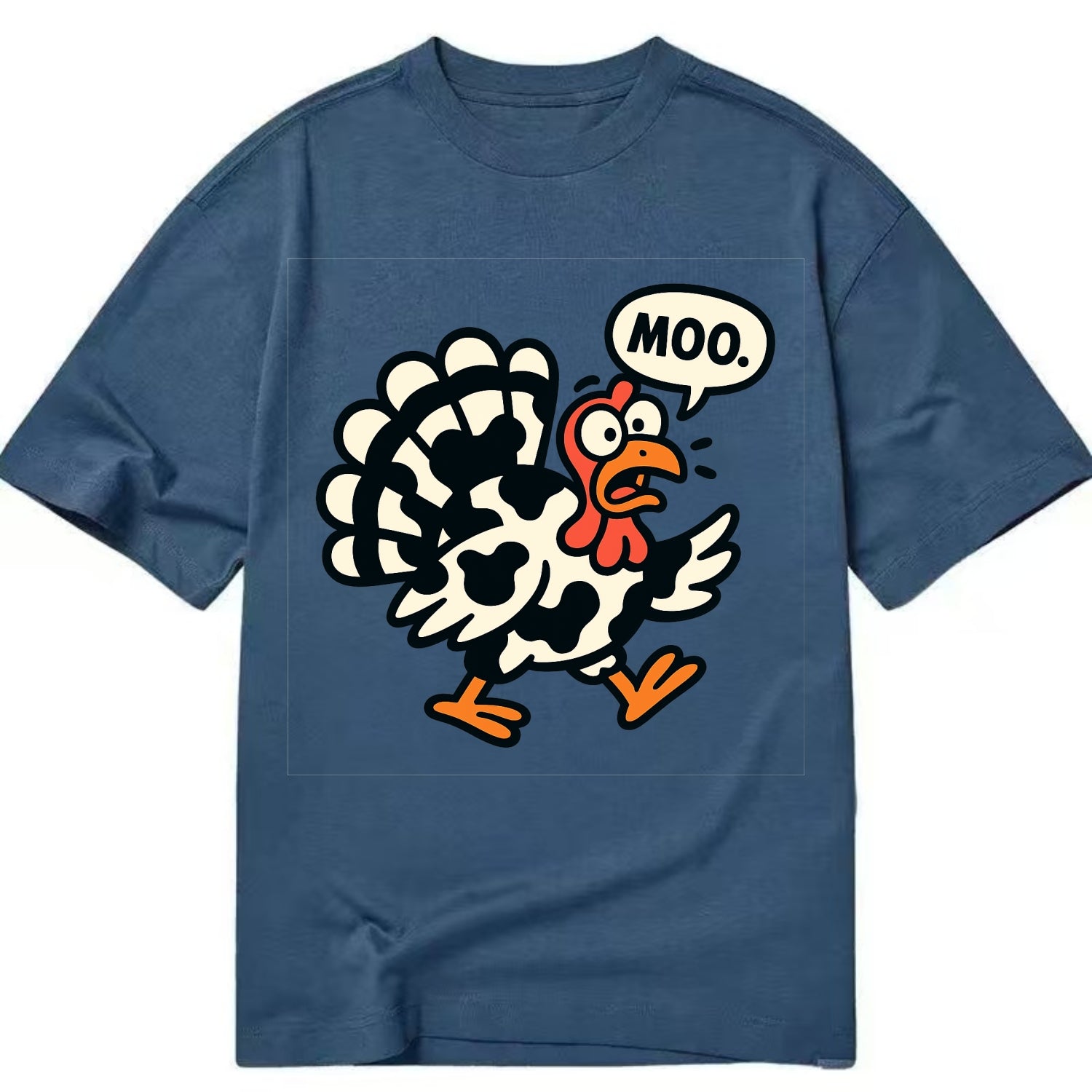 Mooing Turkey - Classic T-shirt - Twilight Navy(Blue)