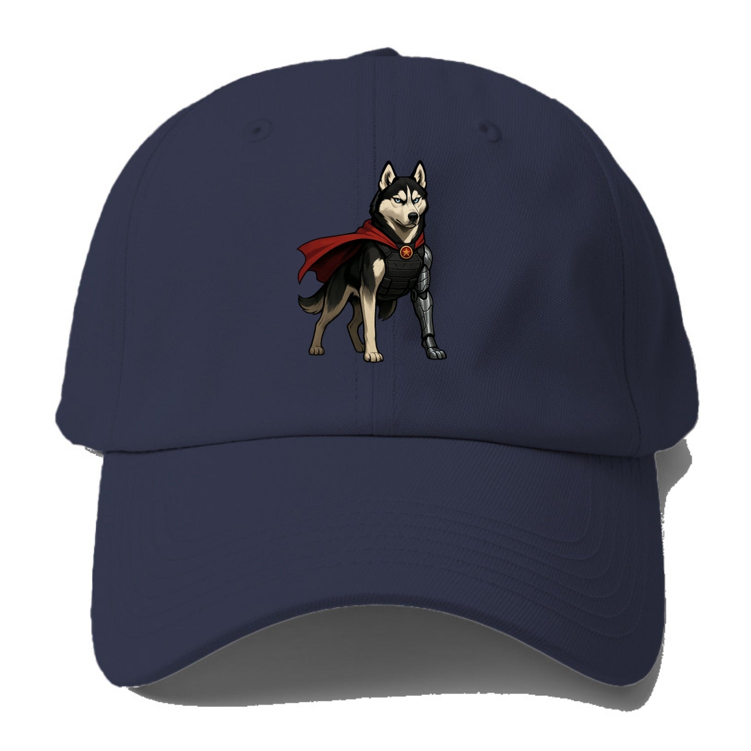 Siberian Husky Winter Soldier  - Basebal - Baseball Cap For Big Heads - Twilight Navy(Blue)