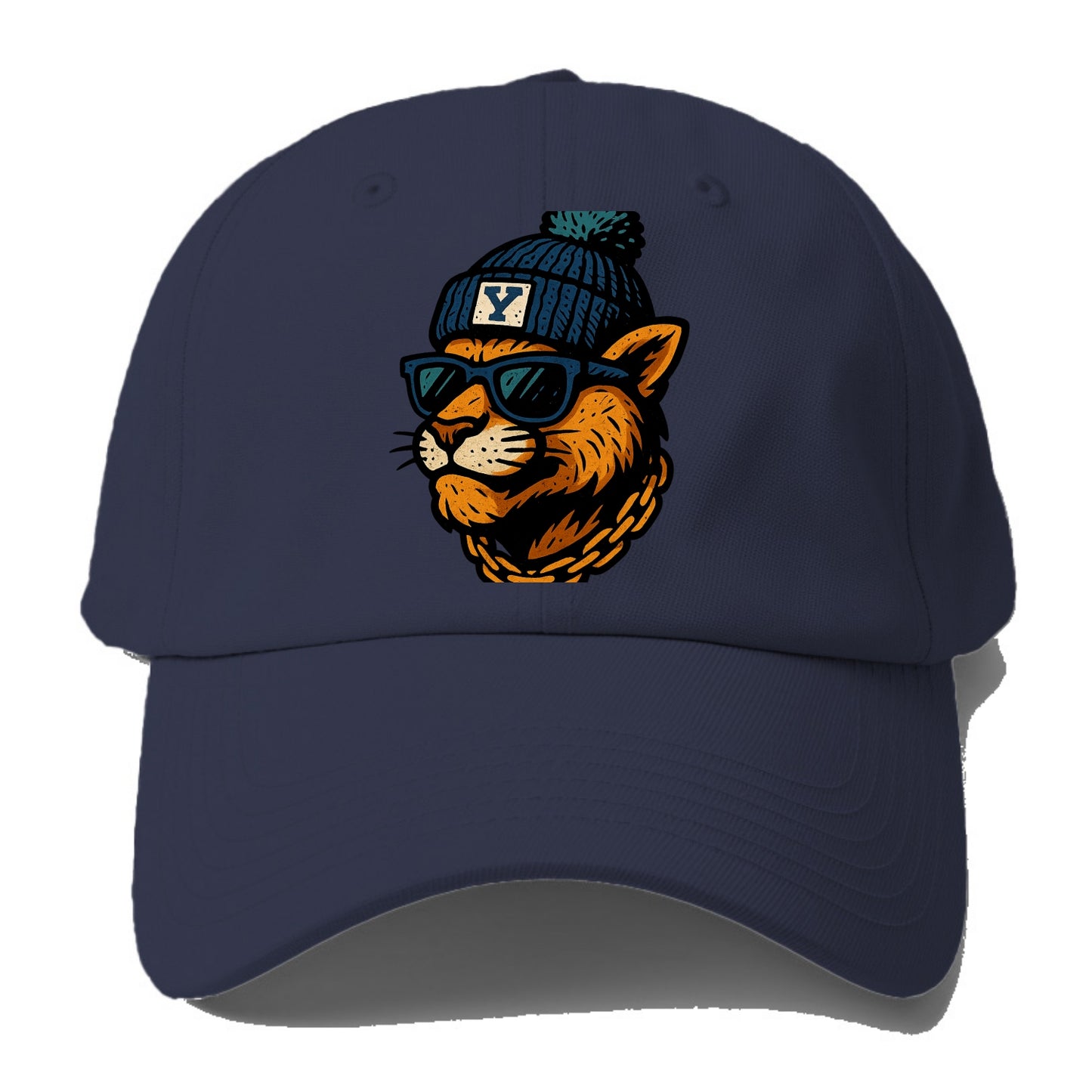 Provo Cougar wearing BYU beanie with Y patch - Baseball Cap - Twilight Navy(Blue)