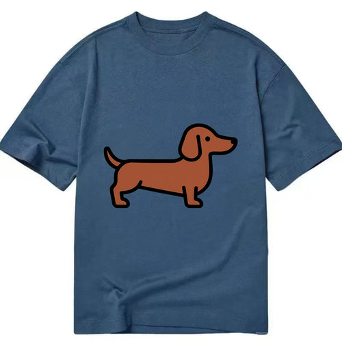 Dachshund - Red/brown smooth flat side profile - Classic T-shirt