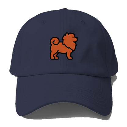 Chow Chow - Red fluffy flat side profile - Baseball Cap - Twilight Navy(Blue)