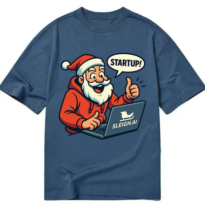 Santa Tech Startup CEO - Classic T-shirt - Twilight Navy(Blue)