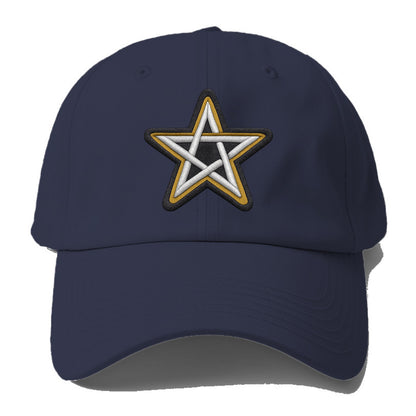 PENTAGRAM STAR - five point star in silver , protection - Baseball Cap - Twilight Navy(Blue)
