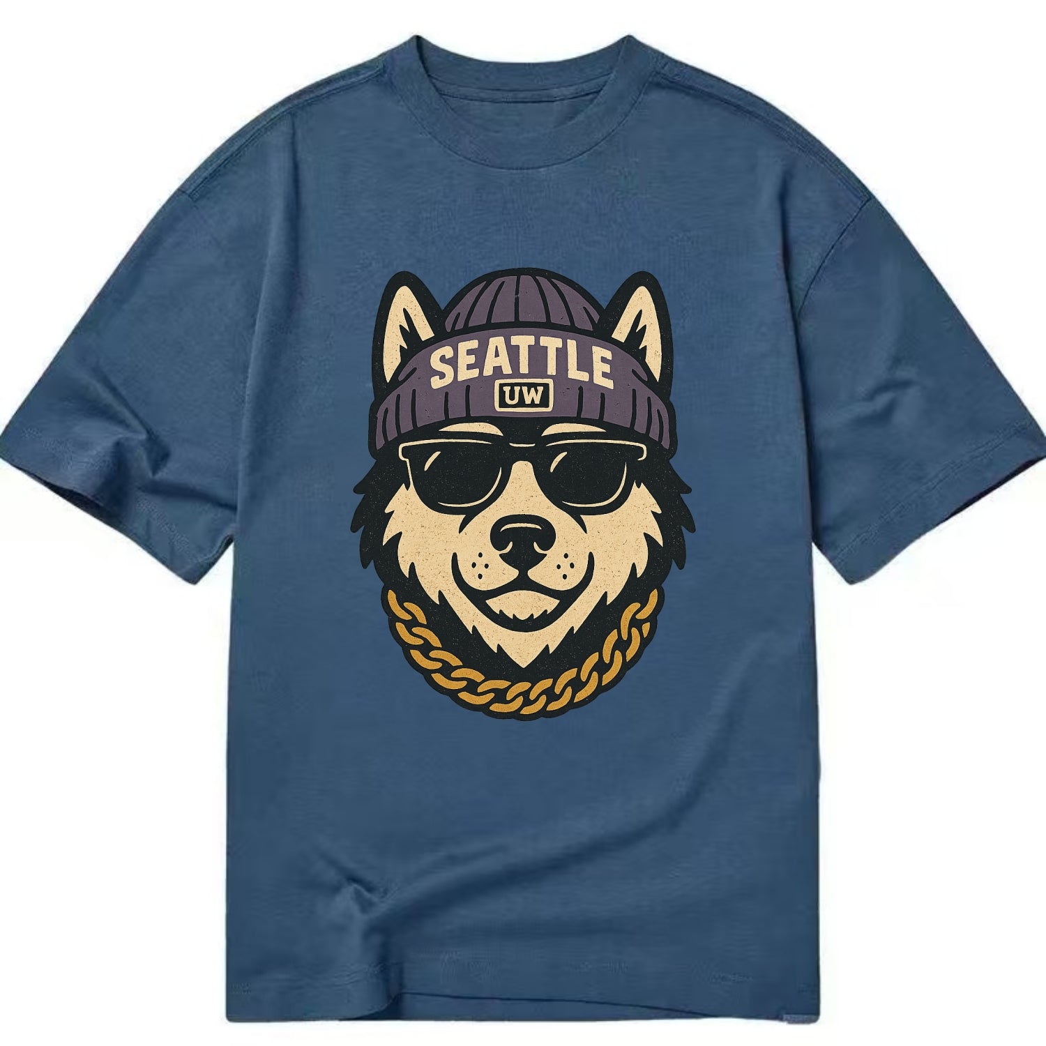 Seattle Husky - Classic T-shirt - Twilight Navy(Blue)