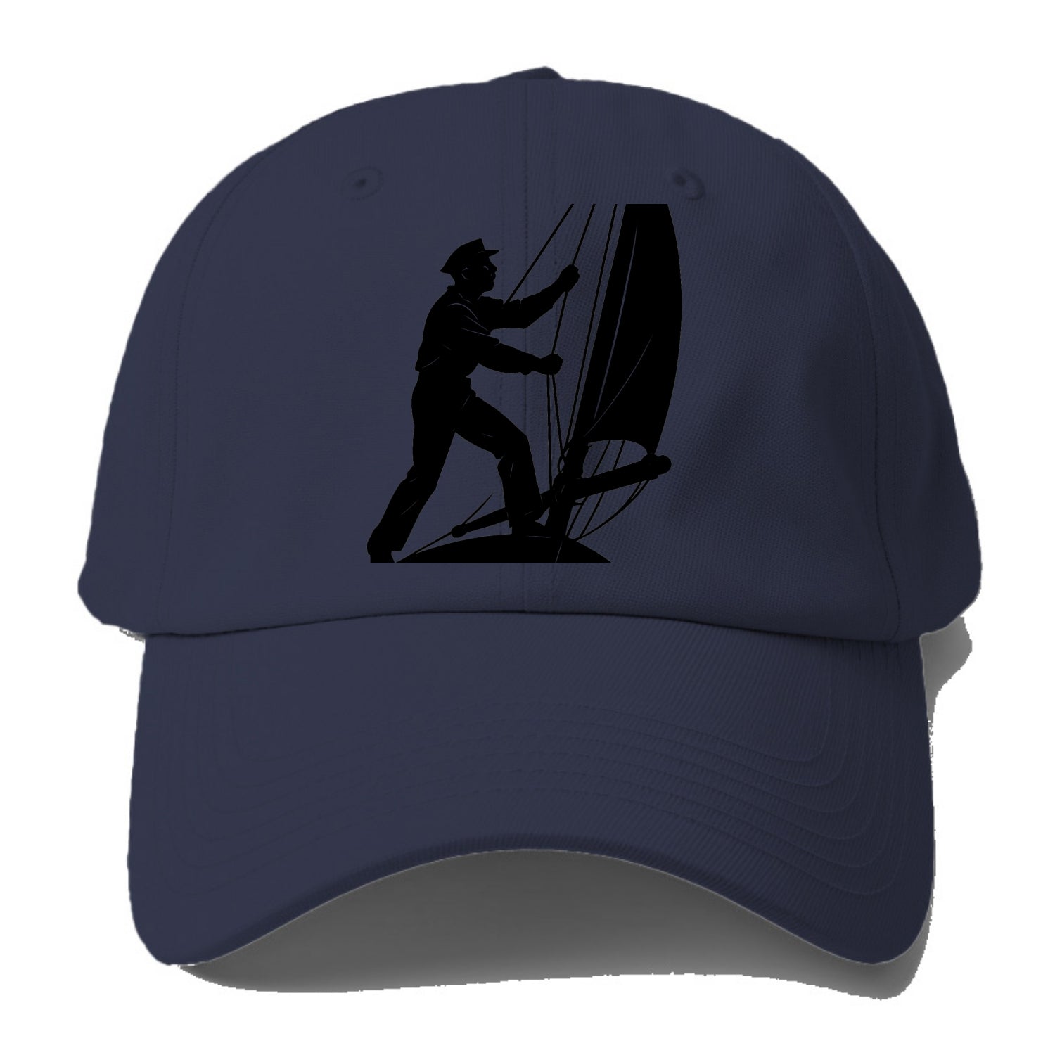 Sailor adjusting the boom on a sailboat - Baseball Cap - Twilight Navy(Blue)