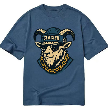Glacier Mountain Goat - Classic T-shirt - Twilight Navy(Blue)