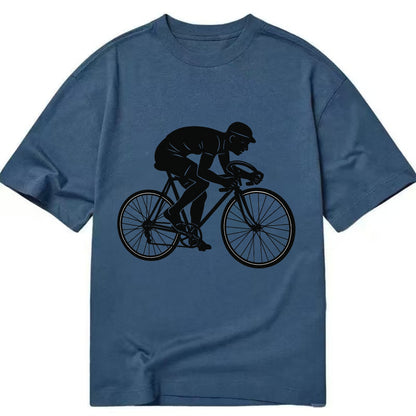 Cyclist sprinting in racing position - Classic T-shirt - Twilight Navy(Blue)