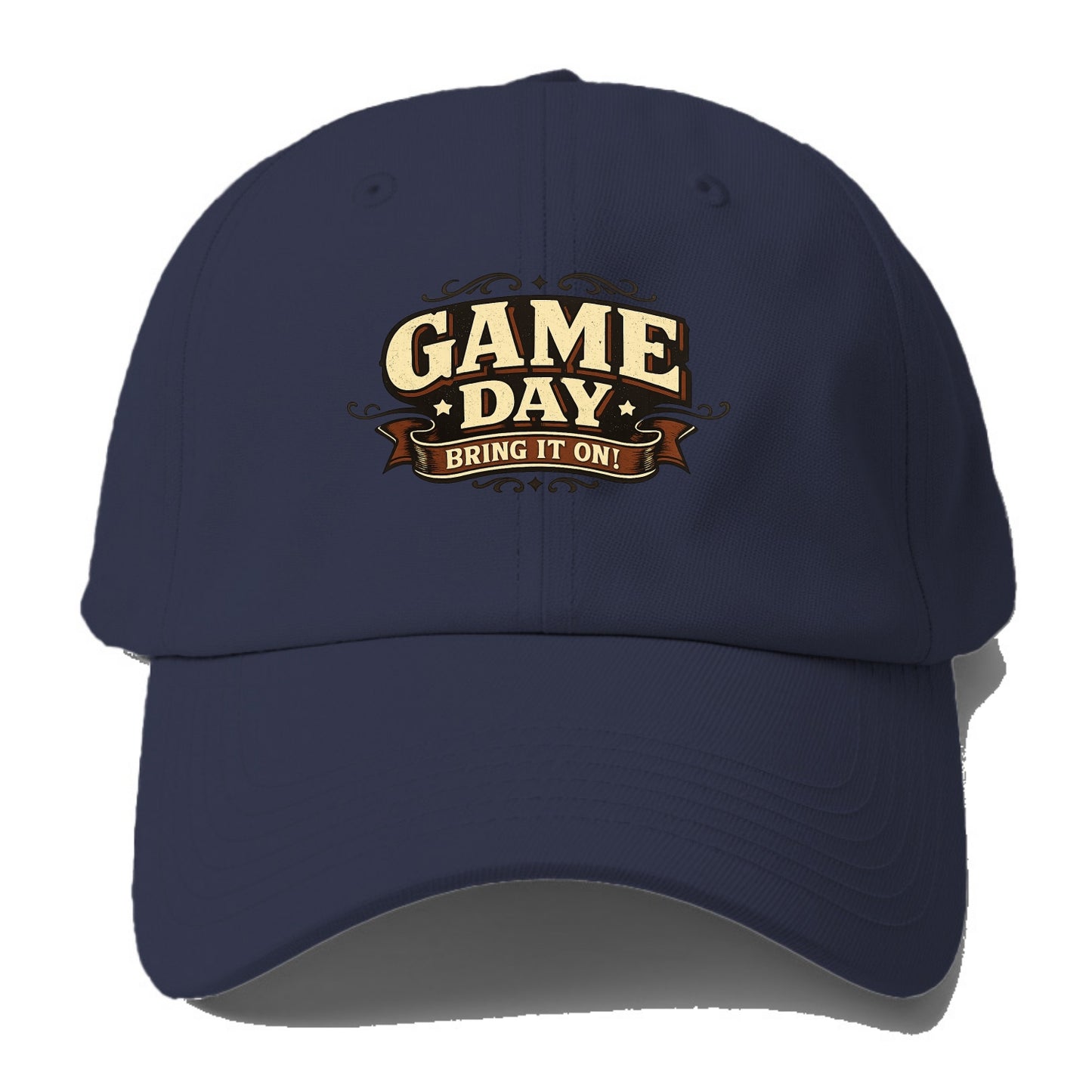 Bold typography design - "GAME DAY" - competition ready, bring it on - Baseball Cap - Twilight Navy(Blue)