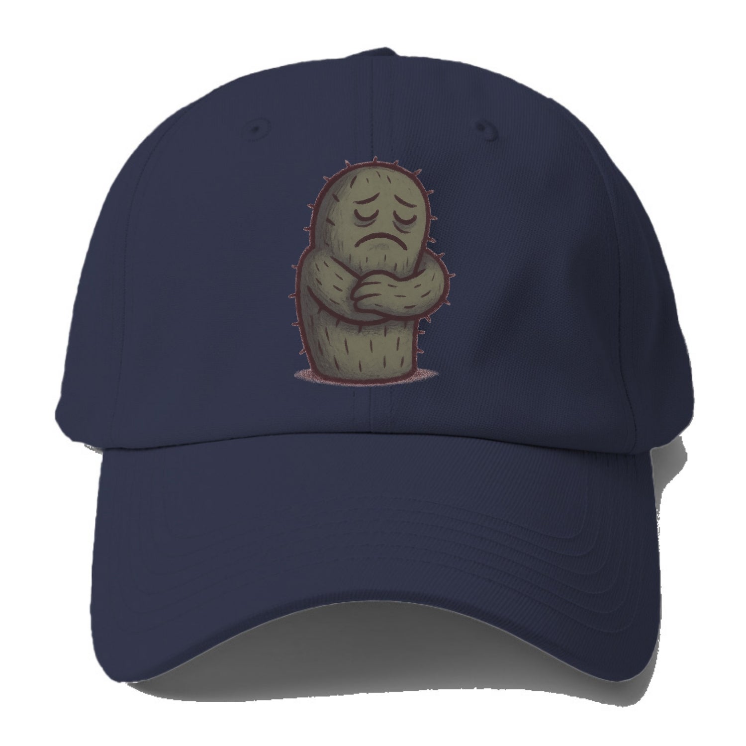 SINGLE IS VALID | Content cactus hugging itself - Baseball Cap For Big Heads - Twilight Navy(Blue)