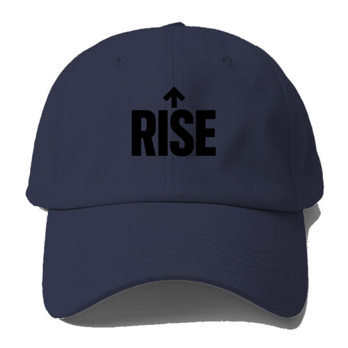 Bold typography design - RISE - getting up, ascending, elevating - Baseball Cap