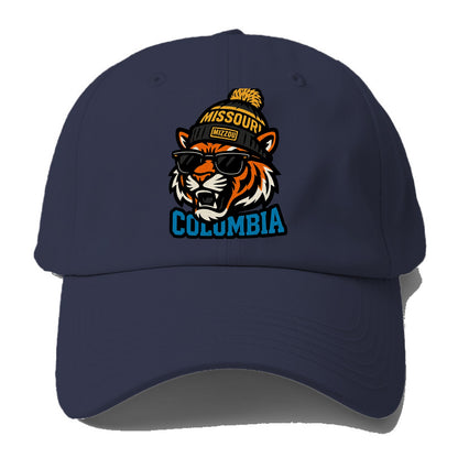 Columbia Tiger wearing Missouri beanie with Mizzou patch - Baseball Cap - Twilight Navy(Blue)