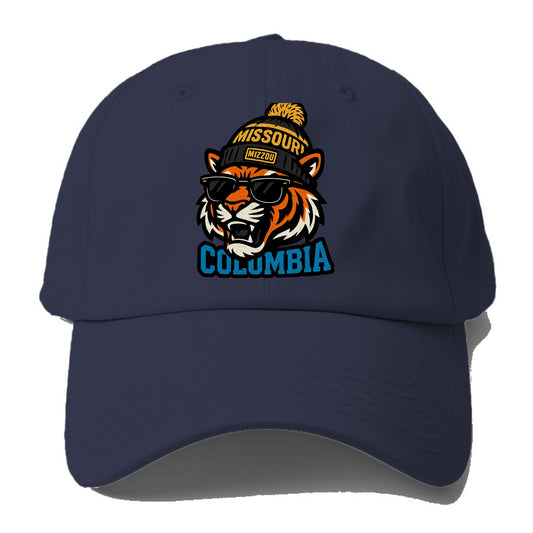 Columbia Tiger wearing Missouri beanie with Mizzou patch - Baseball Cap - Twilight Navy(Blue)