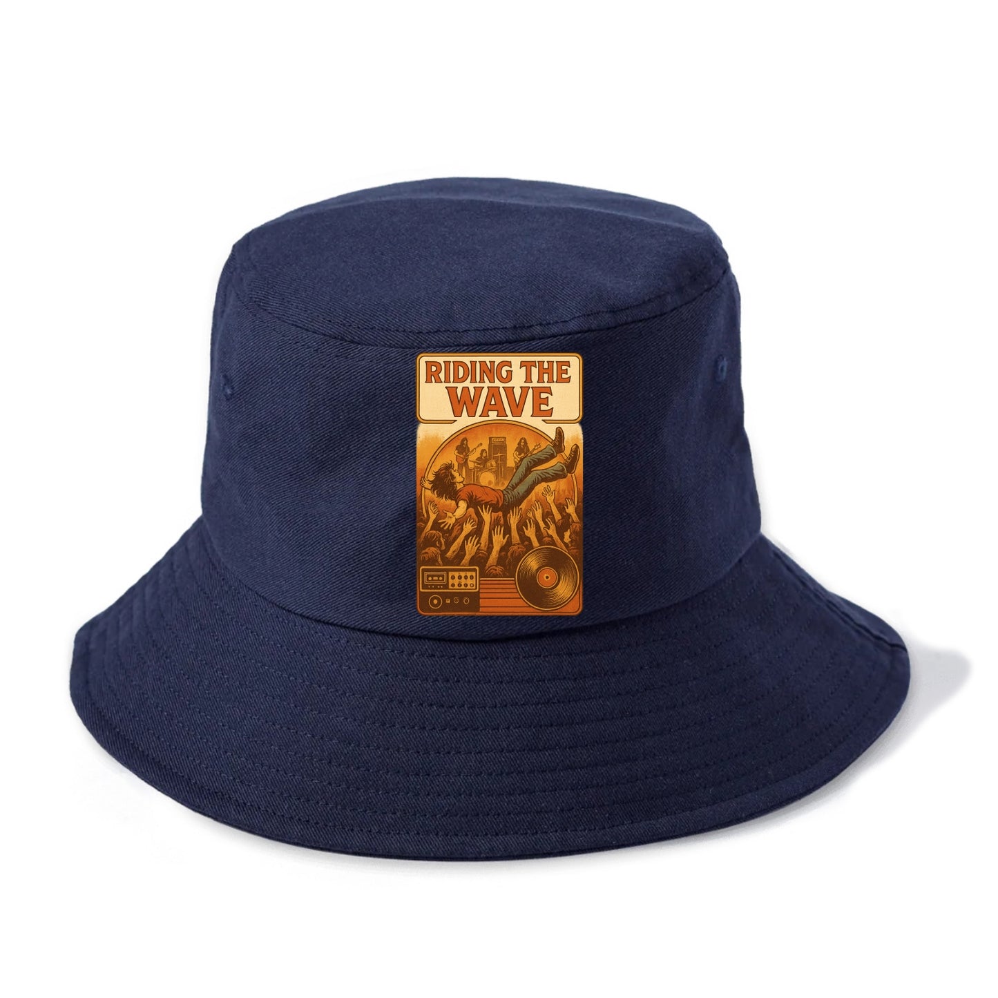 Crowd surfing at packed concert - "Riding the Wave" - concert energy - Bucket Hat - Twilight Navy(Blue)