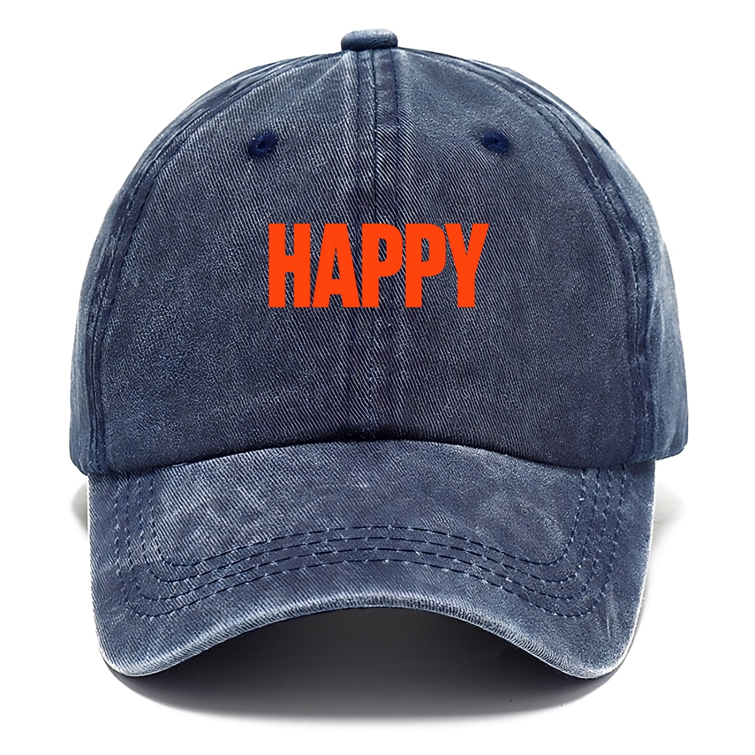 Bold typography design - "HAPPY" - joyful, content, pleased - Classic Cap - Twilight Navy(Blue)