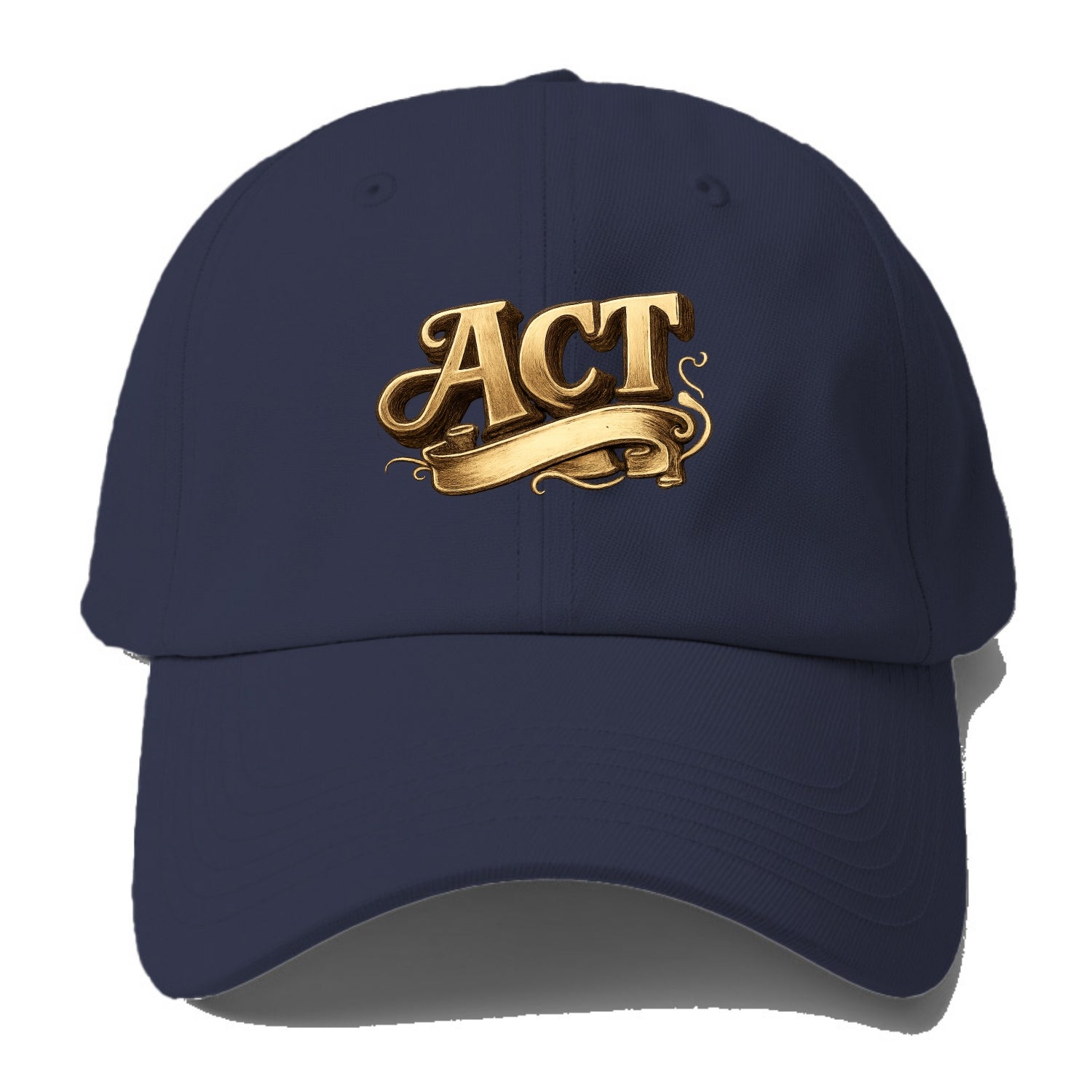 Bold typography design - "ACT" - take action, do something - Baseball Cap - Twilight Navy(Blue)