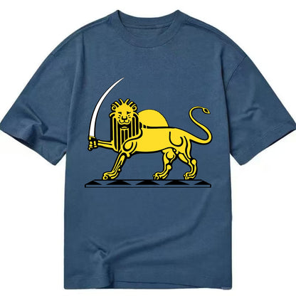 Lion Of The Rising Blade - Classic T-shirt - Twilight Navy(Blue)