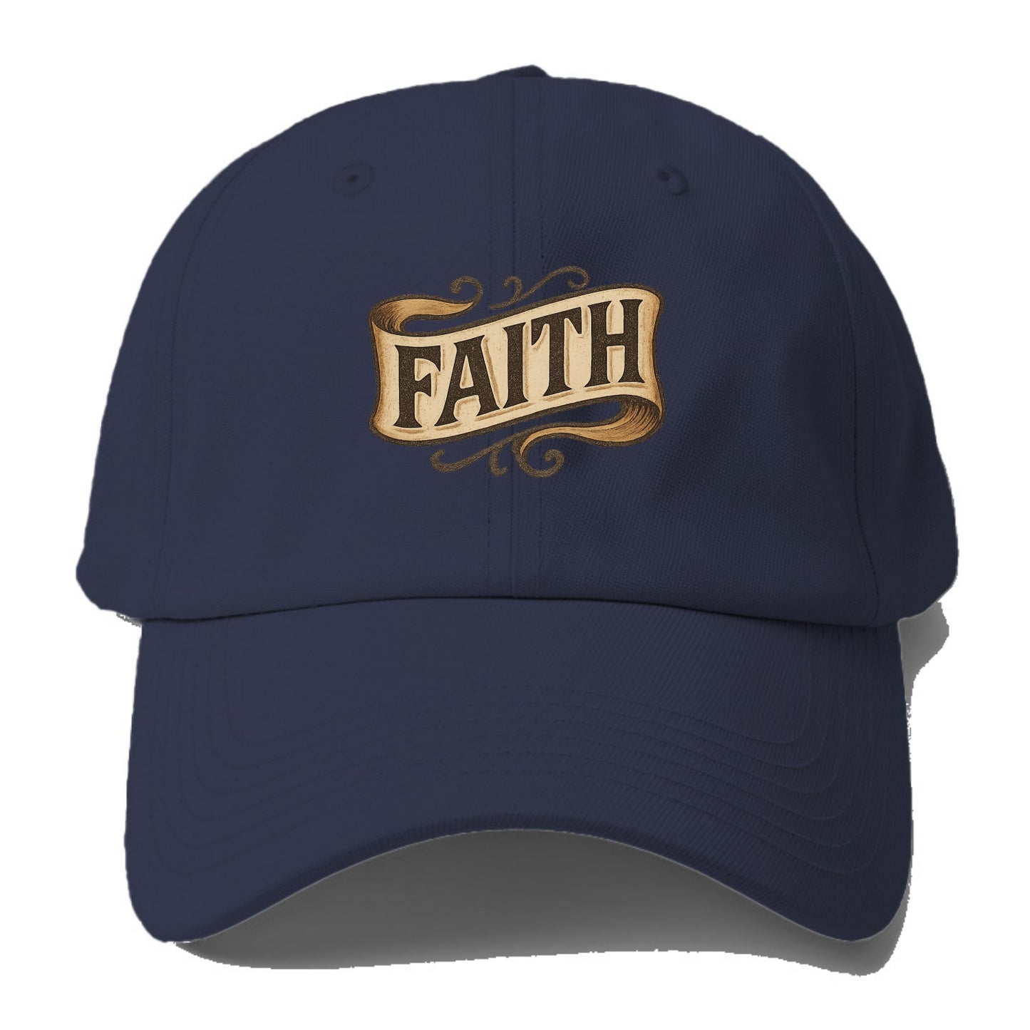 Bold typography design - "FAITH" - trust in the unseen, spiritual strength - Baseball Cap - Twilight Navy(Blue)