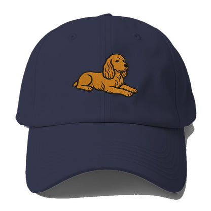 Cocker Spaniel - Golden colored relaxed Baseball Cap - Twilight Navy(Blue)