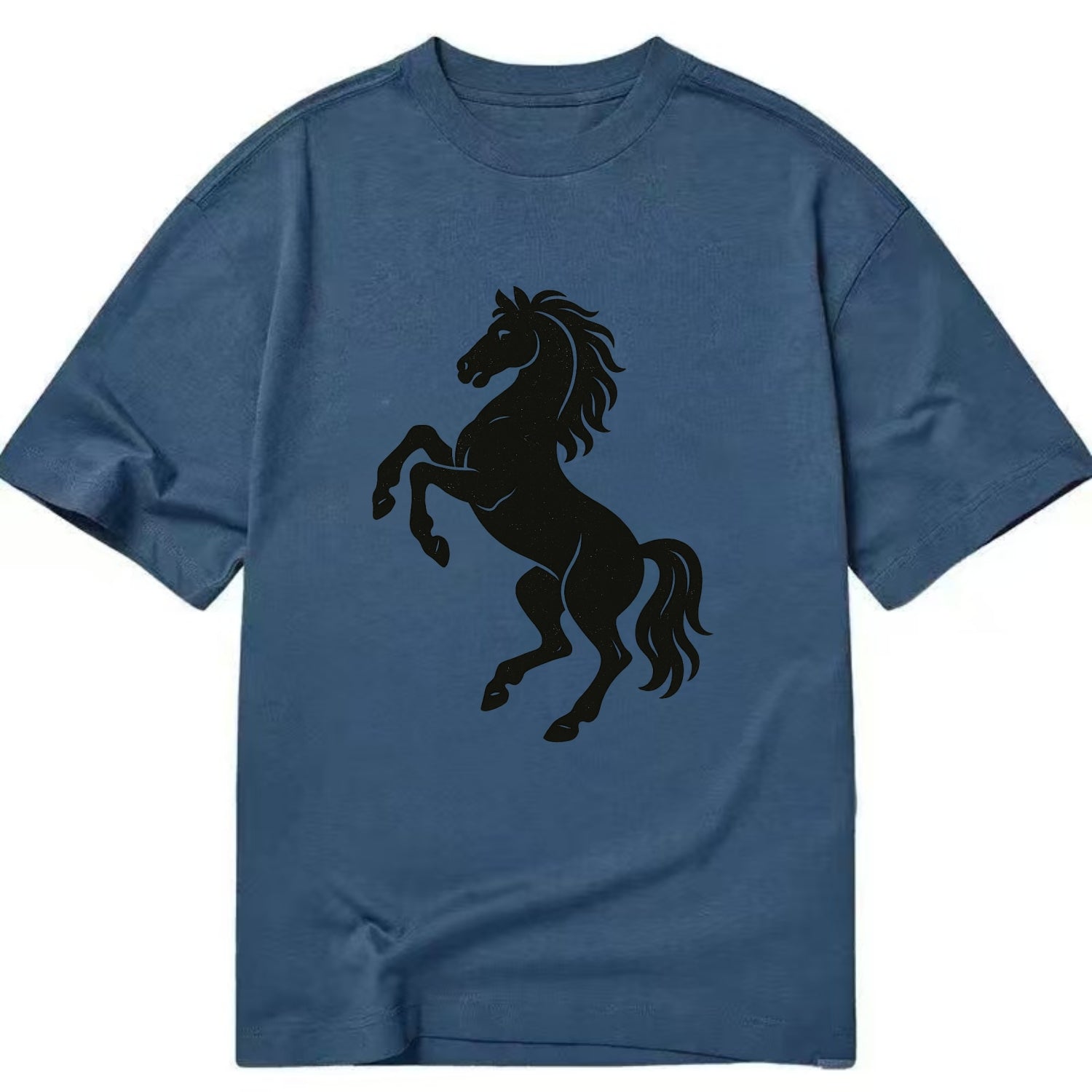 Stallion rearing on hind legs - Classic T-shirt - Twilight Navy(Blue)