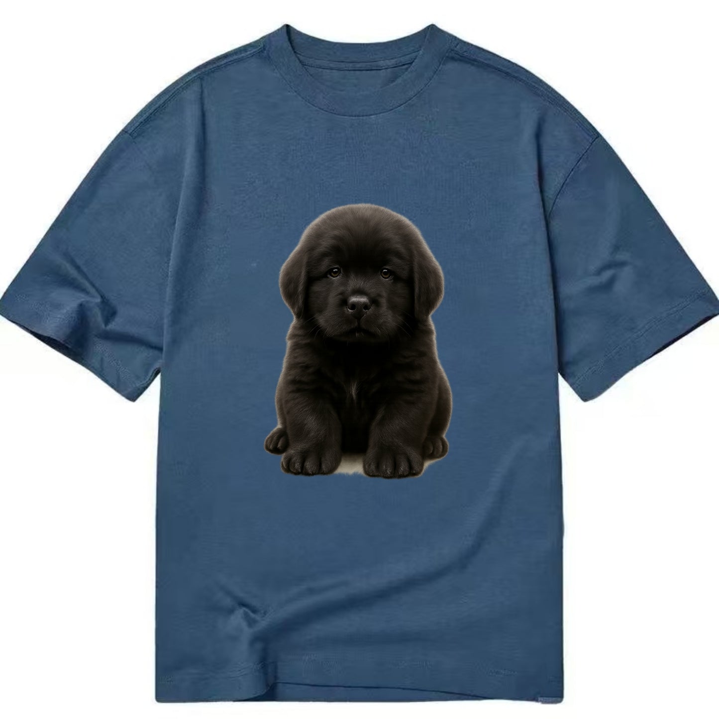 Baby Newfoundland Puppy - giant fluffy black, gentle eyes, webbed paws, - Classic T-shirt - Twilight Navy(Blue)