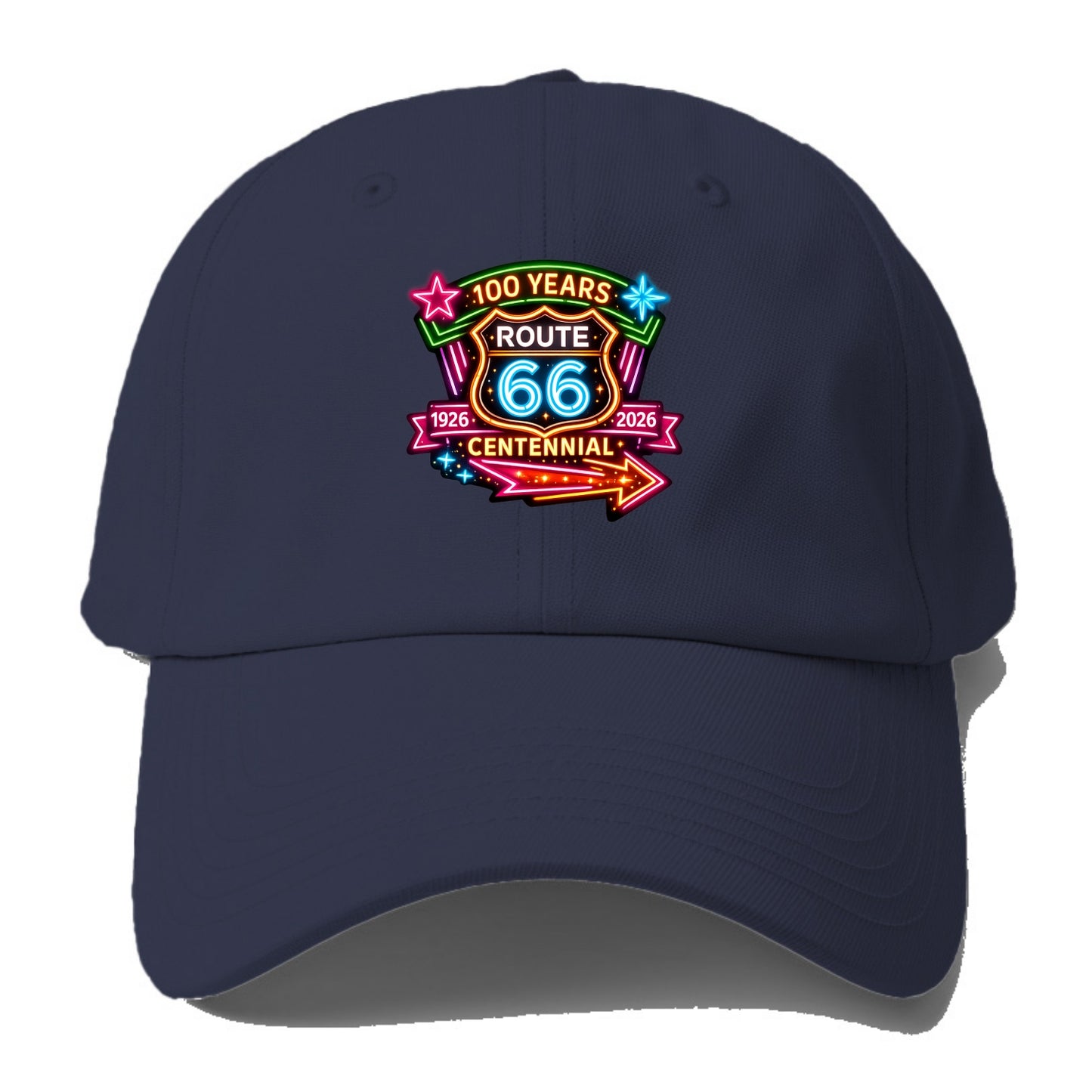 CENTENNIAL BADGE | 100 Years celebration emblem | 1926-2026 dates | Anniversary - Baseball Cap - Twilight Navy(Blue)