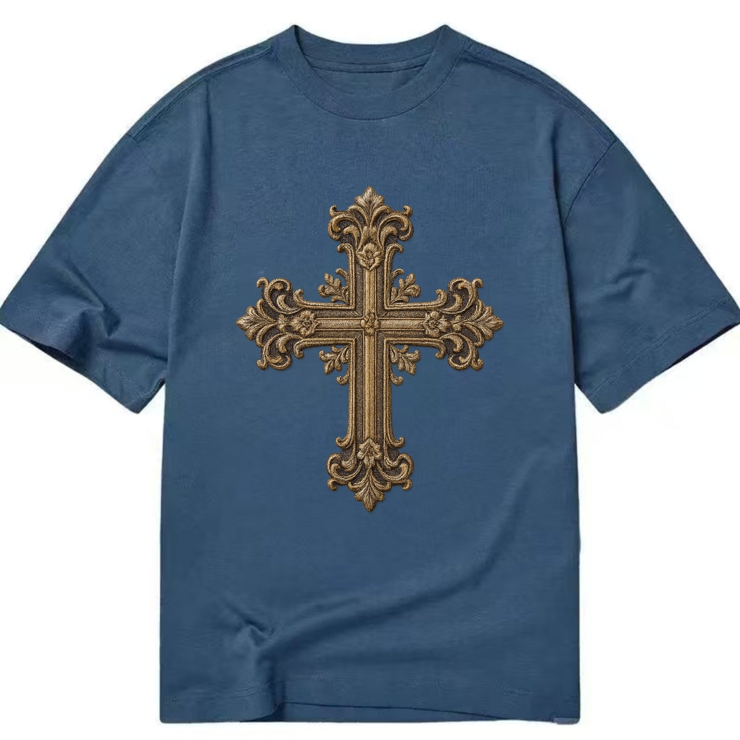 Victorian Cross  - Classic T-shirt - Twilight Navy(Blue)