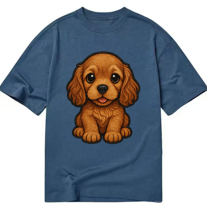 Baby Cocker Spaniel Puppy - long wavy ears, soulful eyes, silky coat, - Classic T-shirt - Twilight Navy(Blue)