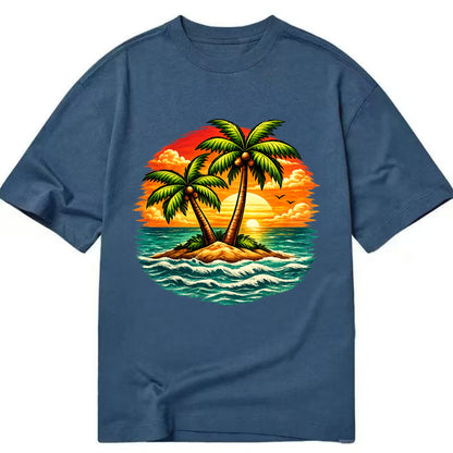 Tropical Island - Classic T-shirt - Twilight Navy(Blue)